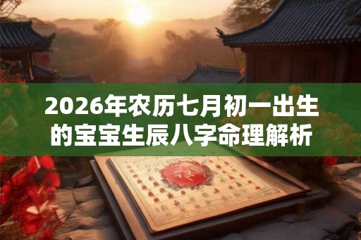 2026年农历七月初一出生的宝宝生辰八字命理解析