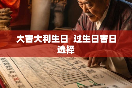 大吉大利生日  过生日吉日选择