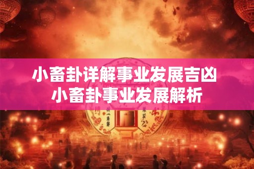 小畜卦详解事业发展吉凶 小畜卦事业发展解析