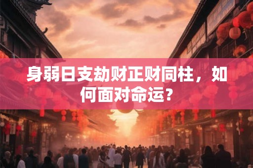 身弱日支劫财正财同柱，如何面对命运？