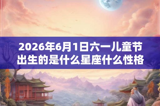 2026年6月1日六一儿童节出生的是什么星座什么性格? 2026年6月1日六一儿童节出生的是什么星座什么性格?