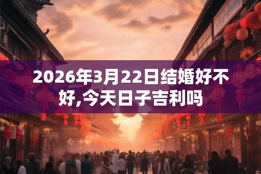 2026年3月22日结婚好不好,今天日子吉利吗