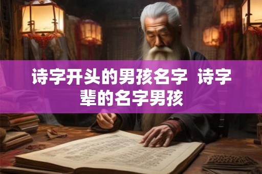 诗字开头的男孩名字 诗字辈的名字男孩 诗字开头的男孩名字 诗字辈的名字男孩