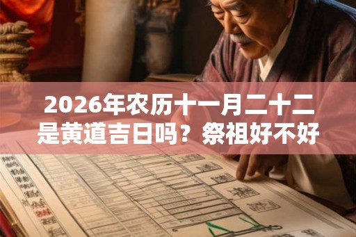 2026年农历十一月二十二是黄道吉日吗？祭祖好不好？