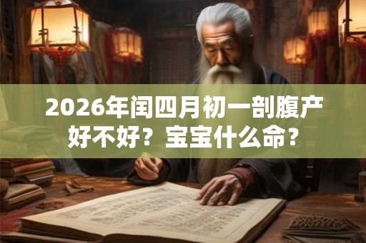 2026年闰四月初一剖腹产好不好？宝宝什么命？