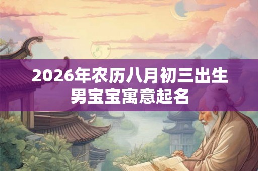2026年农历八月初三出生男宝宝寓意起名
