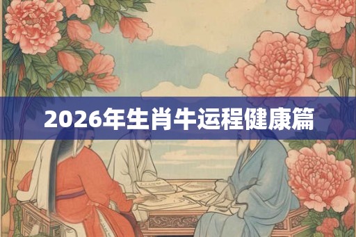 2026年生肖牛运程健康篇