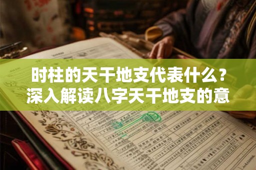 时柱的天干地支代表什么？深入解读八字天干地支的意义