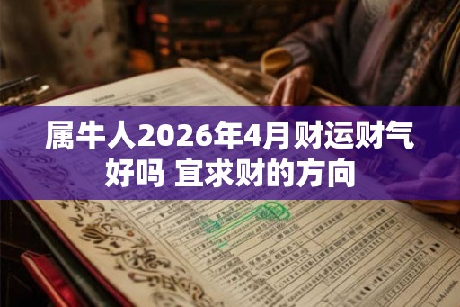 属牛人2026年4月财运财气好吗 宜求财的方向