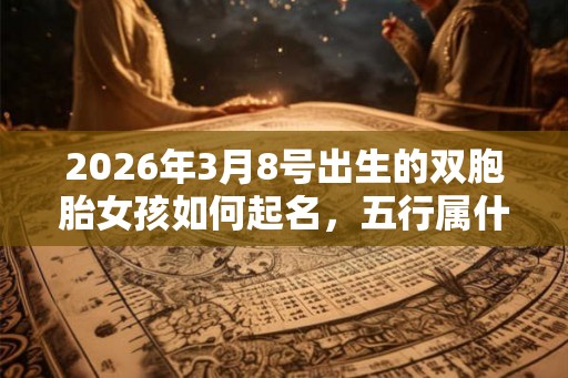 2026年3月8号出生的双胞胎女孩如何起名，五行属什么