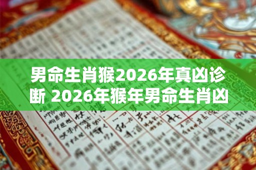 男命生肖猴2026年真凶诊断 2026年猴年男命生肖凶状