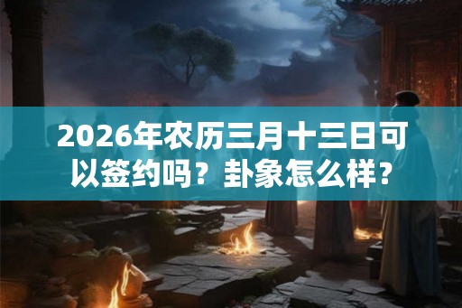2026年农历三月十三日可以签约吗？卦象怎么样？