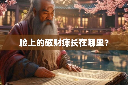 脸上的破财痣长在哪里？