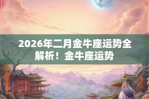 2026年二月金牛座运势全解析！金牛座运势