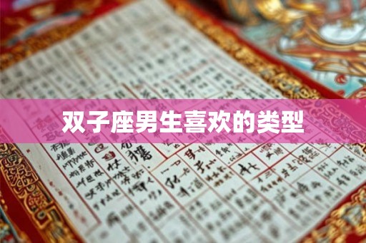 双子座男生喜欢的类型