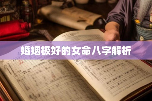 婚姻极好的女命八字解析 婚姻极好的女命八字解析