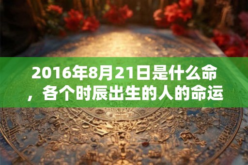 2016年8月21日是什么命，各个时辰出生的人的命运