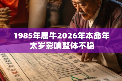 1985年属牛2026年本命年 太岁影响整体不稳