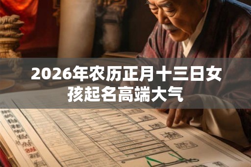 2026年农历正月十三日女孩起名高端大气 2026年农历正月十三日女孩起名高端大气