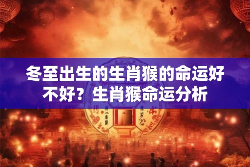 冬至出生的生肖猴的命运好不好?生肖猴命运分析 冬至出生的生肖猴的命运好不好?生肖猴命运分析