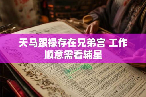 天马跟禄存在兄弟宫 工作顺意需看辅星