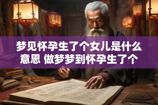 梦见怀孕生了个女儿是什么意思 做梦梦到怀孕生了个女儿好不好
