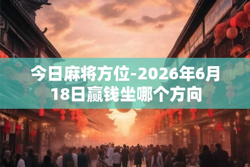 今日麻将方位-2026年6月18日赢钱坐哪个方向