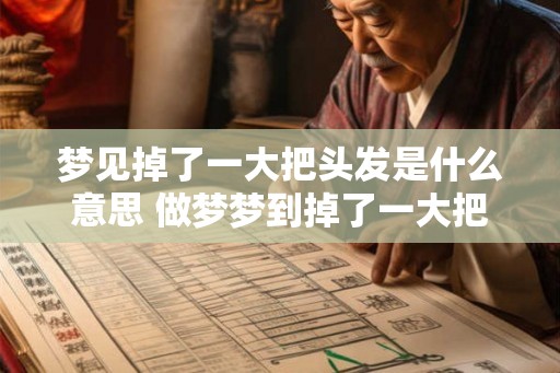 梦见掉了一大把头发是什么意思 做梦梦到掉了一大把头发好不好