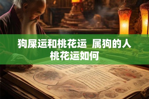 狗屎运和桃花运  属狗的人桃花运如何