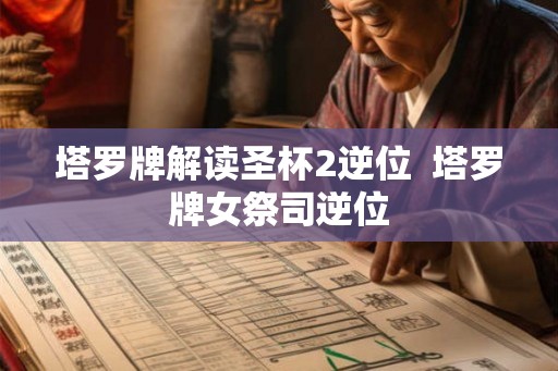 塔罗牌解读圣杯2逆位  塔罗牌女祭司逆位