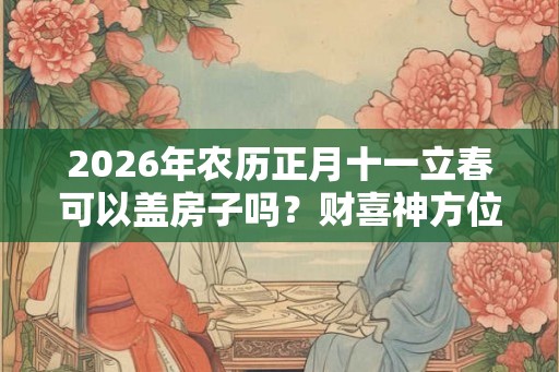 2026年农历正月十一立春可以盖房子吗？财喜神方位在哪？