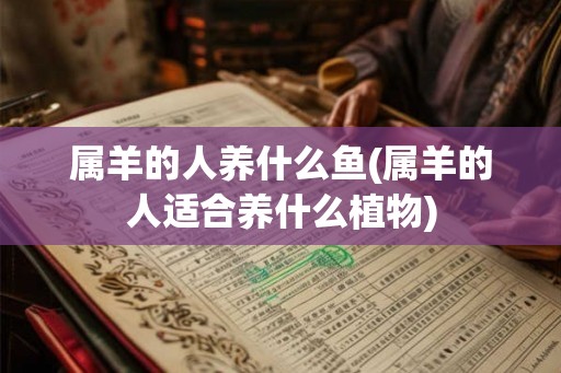 属羊的人养什么鱼(属羊的人适合养什么植物)