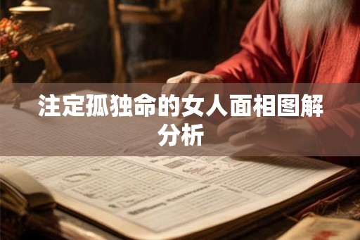 注定孤独命的女人面相图解分析