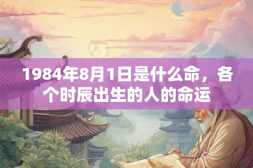1984年8月1日是什么命，各个时辰出生的人的命运