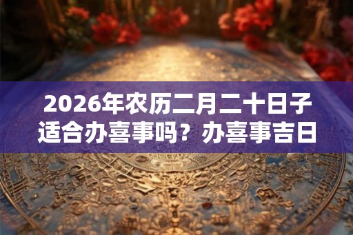 2026年农历二月二十日子适合办喜事吗？办喜事吉日怎么选？