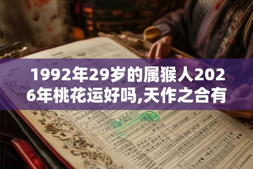 1992年29岁的属猴人2026年桃花运好吗,天作之合有进步