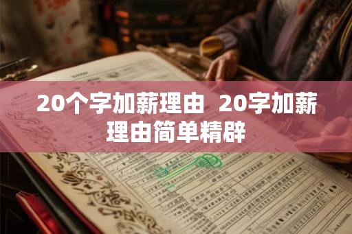 20个字加薪理由 20字加薪理由简单精辟 20个字加薪理由 20字加薪理由简单精辟