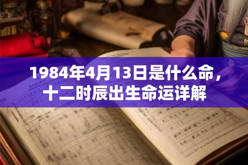 1984年4月13日是什么命，十二时辰出生命运详解