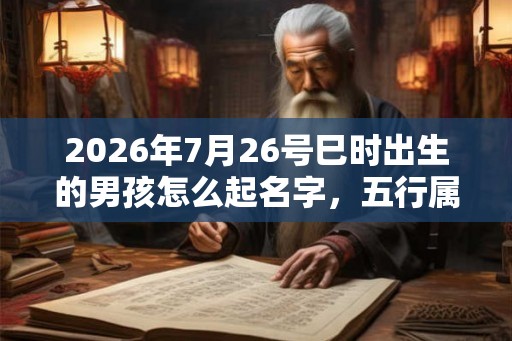 2026年7月26号巳时出生的男孩怎么起名字,五行属什么 2026年7月26号巳时出生的男孩怎么起名字,五行属什么