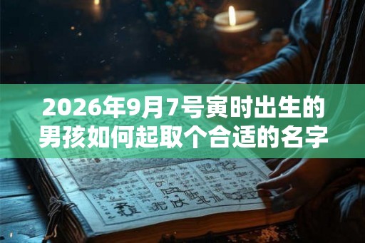 2026年9月7号寅时出生的男孩如何起取个合适的名字和五行 2026年9月7号寅时出生的男孩如何起取个合适的名字和五行