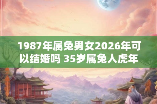 1987年属兔男女2026年可以结婚吗 35岁属兔人虎年结婚要注意什么