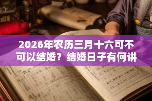 2026年农历三月十六可不可以结婚？结婚日子有何讲究？