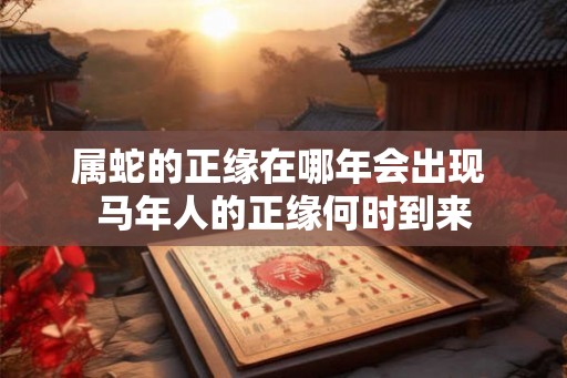 属蛇的正缘在哪年会出现 马年人的正缘何时到来