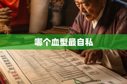 哪个血型最自私