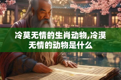 冷莫无情的生肖动物,冷漠无情的动物是什么