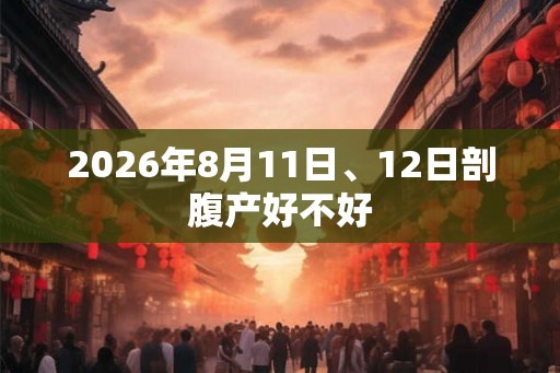 2026年8月11日、12日剖腹产好不好