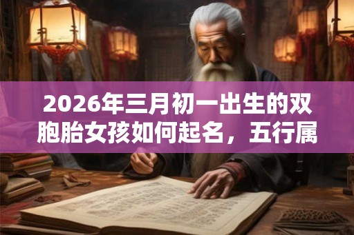 2026年三月初一出生的双胞胎女孩如何起名，五行属什么