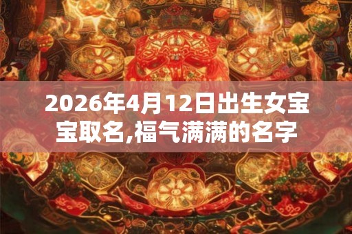 2026年4月12日出生女宝宝取名,福气满满的名字