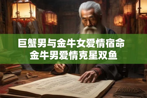 巨蟹男与金牛女爱情宿命  金牛男爱情克星双鱼