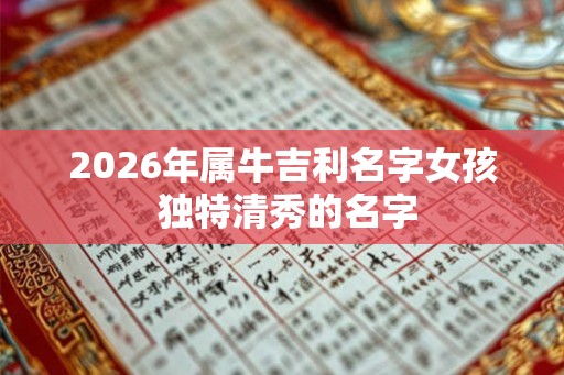 2026年属牛吉利名字女孩 独特清秀的名字